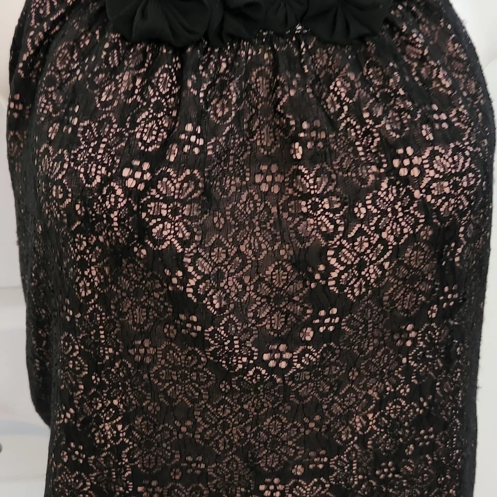 Willi Smith Floral Black Top - Picture 4 of 12